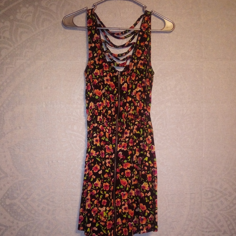 Zip Up Floral Sundress
